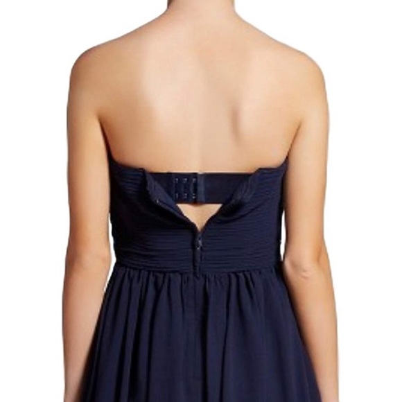 Tevolio Women’s Chiffon Strapless Pleated Dress - Picture 3 of 4